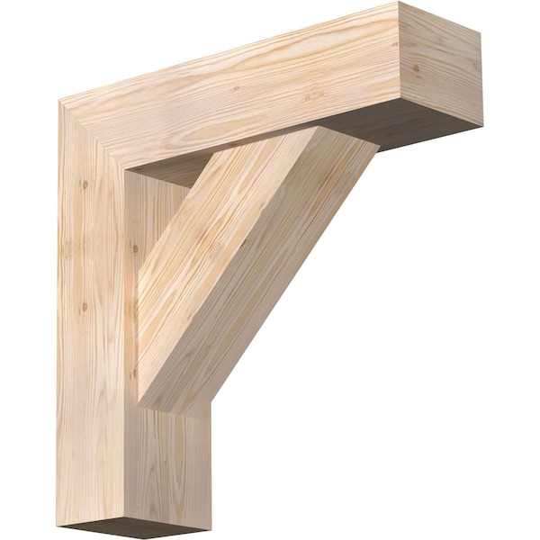 Ekena Millwork Traditional Craftsman Smooth Bracket w/ Offset Brace, Douglas Fir, 7 1/2"W x 26"D x 26"H BKT0806X26X26TRA04SDF - main